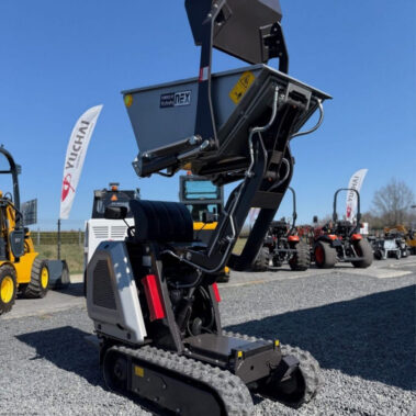 Raupendumper Minidumper Mulde angehoben Seitenansicht