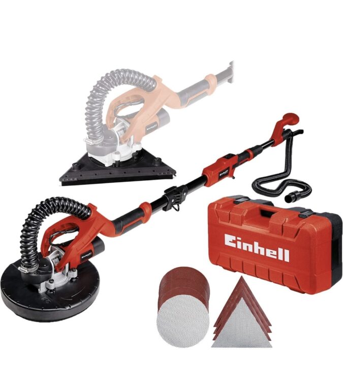 Trockenbauschleifer mit Zubehör, Schleifaufsätzen und Transportkoffer