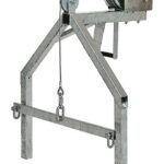 Verzinkte Schuttrohrwinde mit Seilzug zum sicheren Anheben und Positionieren von Schuttrohren.