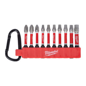 Milwaukee SHOCKWAVE Bit-Set mit Karabiner – 10-teilig