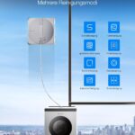 Fensterputzroboter ECOVACS WINBOT mit Schnell-, Tiefen-, Kanten- und Zonenreinigung für unterschiedliche Glasflächen.